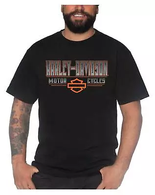 Harley-Davidson Men's Shadow Maker Crew-Neck Short Sleeve Cotton T-Shirt - Black • $26.95