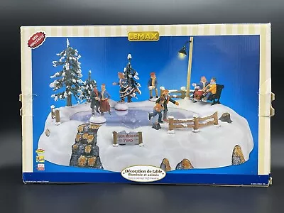 Lemax High Meadow Skating Pond Lighted With Sound And Animation 2005 Tested • $45.99