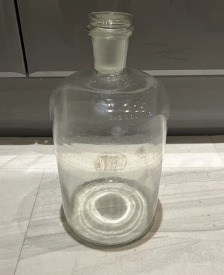 £10 • Buy Large Clear Glass Vintage Chemist Apothecary Bottle With Stopper