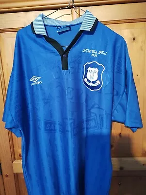 Original Vintage Everton 1995 FA Cup Final Shirt Size L • £75