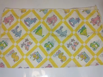 Riegel Flannel Baby Receiving Blanket 30x30 Cotton Pastel Duck Cat Butterfly VTG • $10.93