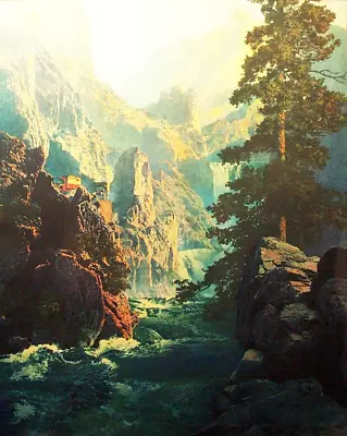 Canyon Steam Mountains  By Maxfield Parrish 11 X 14 • $15.95
