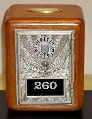 Vintage P O Box Door Bank-1940's WWII Eagle-Brazilin Cherry • $75