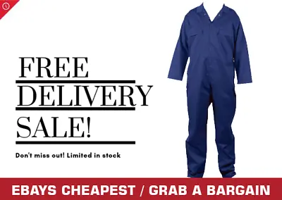 £5 • Buy Flame Retardant Proban Welders Overall Boilersuit Navy All Sizes 