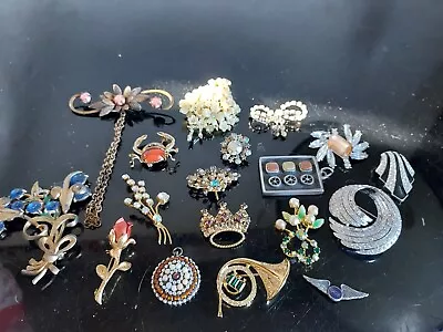 Vintage Brooch Lot 18 Unique Brooches/ Pins • $20