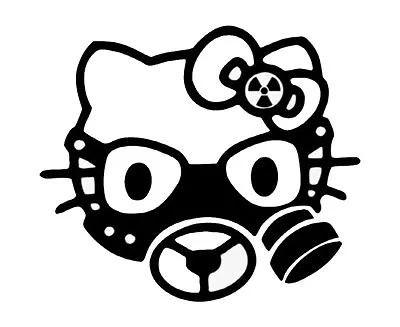 Decal Vinyl Truck Car Sticker - Hello Kitty Biohazard Mask • $20.51