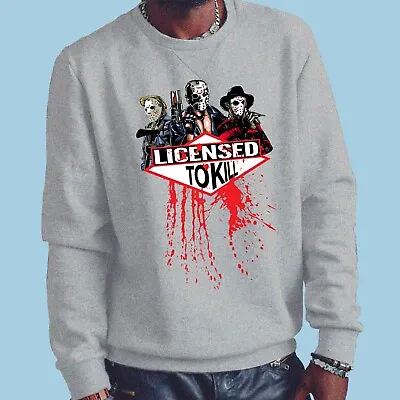 £22.99 • Buy Halloween Licensed Kill Michael Myers Termintaor Freddy Krueger Mens Sweatshirt