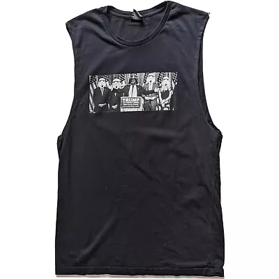 $19.99 • Buy Goat Crew Singlet Tank Mens Top Black Donald Trump Star Wars America Print Large