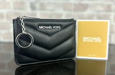 Michael Kors Jet Set Travel Quilted Leather Small Coinpouch Card Wallet Bag $188 • $39