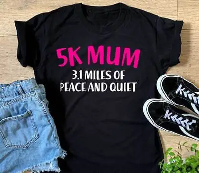 Ladies 5K Mum T Shirt Funny Run Running Mum Mummy For Parkrun Race Gift Top Life • £13.99