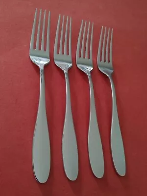 4 Mikasa HAMILTON Stainless DINNER FORKS  8 1/4  Japan Glossy 18/10  FREE SHIP • $22.50