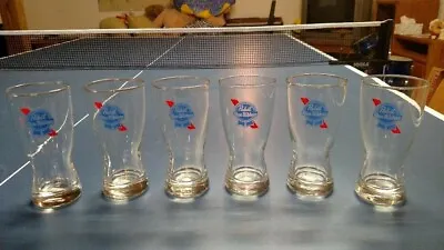 Set 6 Pabst Blue Ribbon Vintage 5-3/4  Beer Pilsner Glasses • $45