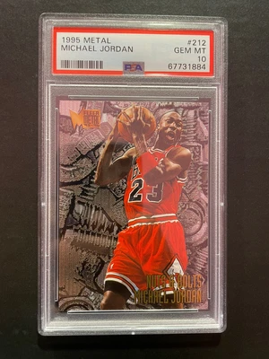 $150 • Buy 1995-96 Michael Jordan Fleer Metal Universe #212 Nuts And Bolts PSA 10