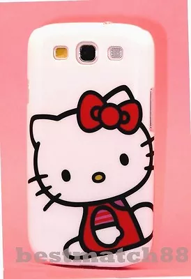 FOR SAMSUNG GALAXY S3 Cute Hello Kitty CASE WHITE W/ RED BOW & DRESS I9300 S III • $7.80