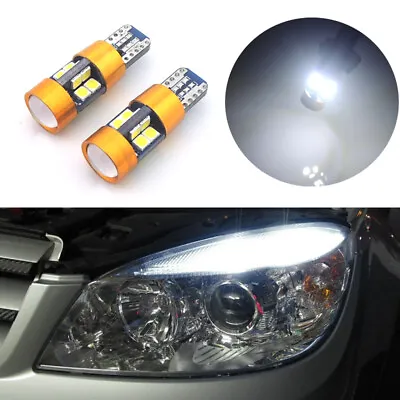 2x HID White T10 2825 2827 W5W CANBUS Error Free Parking Lights 19-SMD LED Bulbs • $11.99