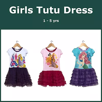 Cool Elves Disney  Baby Toddler Grils Princesses Tutu Dress Tiered Ruffle Skirt • $17.50