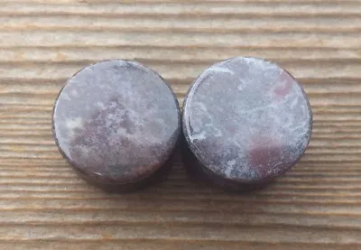 Pair Of Chicken Blood Stone Flat Plugs Gauges Body Jewelry Double Flared • $7.99