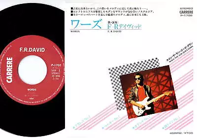 F.R. David - Words / When The Sun Goes Down | 7  Japan P-1702 • $3.25