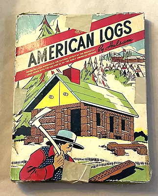 VINTAGE HALSAM AMERICAN LOGS Set #80 IN BOX 50 Pcs Made In USA • $3.25