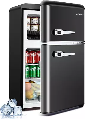 Compact 3.2 Cu.Ft Mini Fridge With Freezer - Adjustable Thermostat Double Door • $27.30