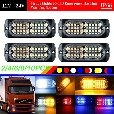 $18.79 • Buy Universal 20LED Flashing Strobe Warning Hazard Light For Car Truck Boat Yacht