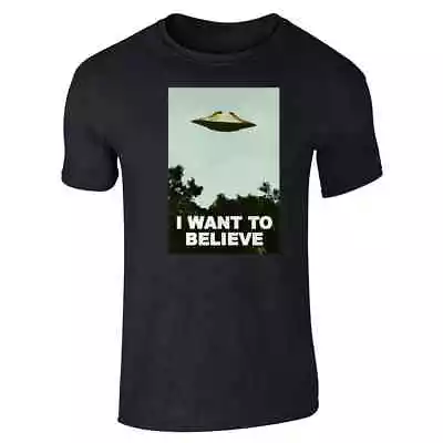 I Want To Believe UFO Aliens TV Retro 90s Unisex Tee • $15.99