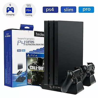 $30.99 • Buy PS4 Stand Cooling Fan Station For Playstation 4/PS4 Slim, PS4 Pro Vertical Stand