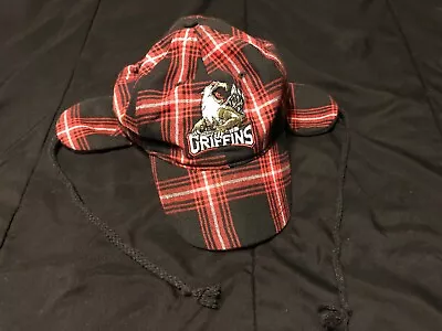 Grand Rapids Griffins Hat Plaid Pattern With Ear Flaps (Elmer Fudd) • $17.95