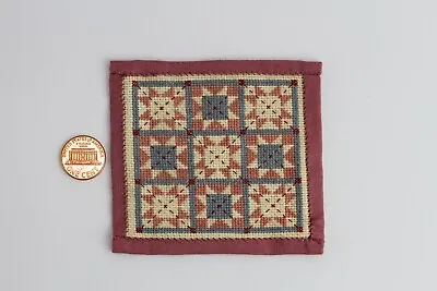 Vintage Miniature Hand Stitched Area Rug Dollhouse Diorama Flooring • $9.99