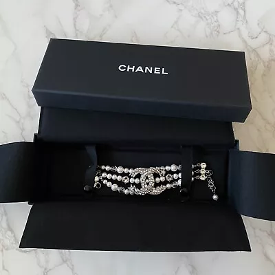 New Authentic Chanel Pearl And CC Logo Bracelet Accessory Fashion Jewellery • $1520