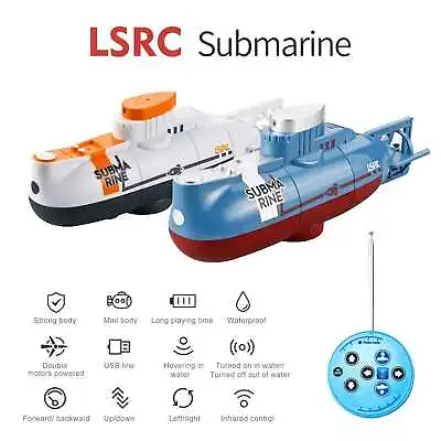 Mini RC Submarine 0.1m/s Speed Remote Control Boat Waterproof Diving Toy Simulat • $49.95