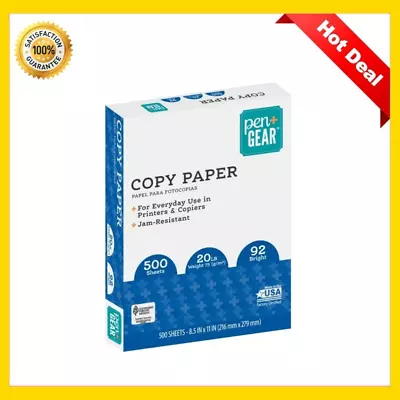 Pen+Gear Copy Paper 8.5  X 11  92 Bright 20 Lb. 1 Ream (500 Sheets) • $7.99