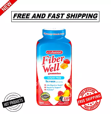 Vitafusion Fiber Well Gummies 5g Fiber SUGAR FREE *220 Ct • $32.33