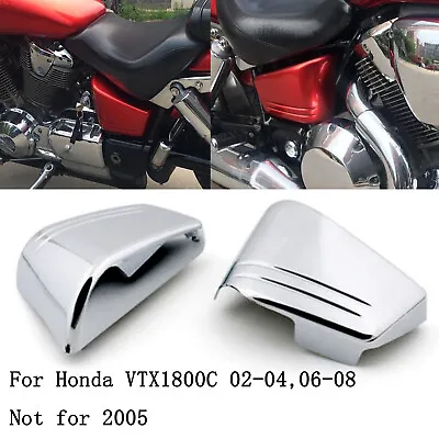 Chrome Plastic Fairing Battery Covers For Honda VTX1800C Custom 02-04 06-08 2007 • $49.98