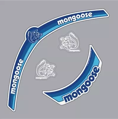 Mongoose - Helmet Decal Set - Blue • $42.95