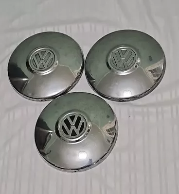 🛞(3) Vintage 70s Volkswagen VW Beetle Bus/Bug Chrome 10  Hubcaps • $60