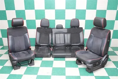 *WEAR* 13' F150 Crew Sport Black Leather Suede Power Manual Bucket Backseat Set • $1056.39