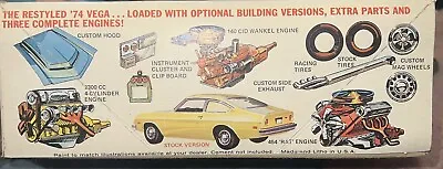 L@@k! Rare Original Vintage Mpc 1974 Chevy Vega Kit *sealed-bag *complete *nice! • $174.99