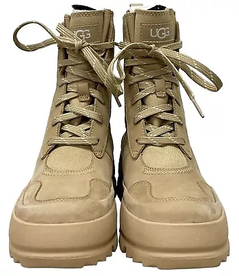 Women's Shoes THE UGG LUG Combat Boot Sneakers 1143833 SAND Sz 5.5 • $112.99
