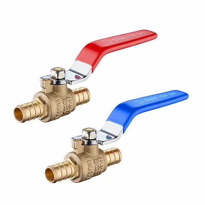 2 Pcs Efield 1/2  Pex Full Port Shut Off  Ball Valve Hot & Cold No Lead Brass • $10.77