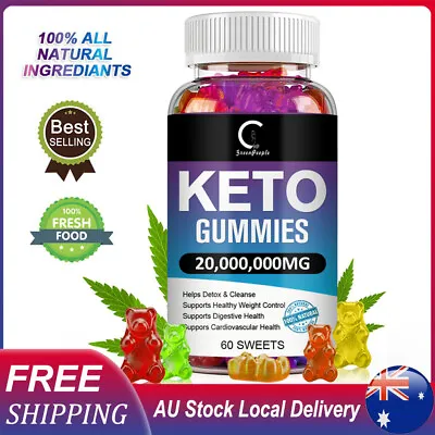 Keto Gummies Diet Pills Weight Loss Fat Burner Appetite Suppressant Men Women AU • $25.64
