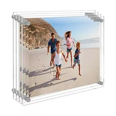  Acrylic Picture Frames 4 Pack Clear Picture Frames For Wall Modern 8x10 • $65.44