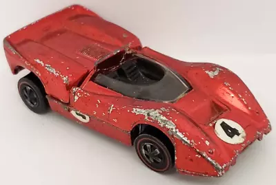 McLAREN M6A - Red W/Black Interior Vintage USA 1969 Original Hot Wheels Redline • $1.29