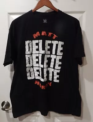 Vintage Used WWE WWF WCW Wrestling Matt Hardy Delete Delete XL Black T-shirt • $19.99