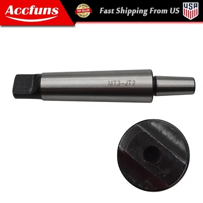 $8.51 • Buy Jacobs Taper #2 Morse Taper #3 MT3 JT2 Drill Chuck Arbor 3MT To 2JT End Type