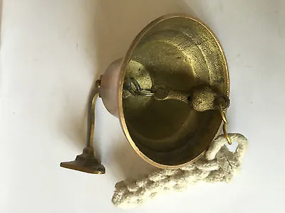 Solid Brass 3 Inch Door/wall/ship Bell With Rope ( Amat 4478 ) • $28.89