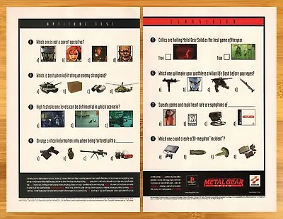 1998 Metal Gear Solid PS1 Playstation Print Ad/Poster Official Game Promo Art • $19.49