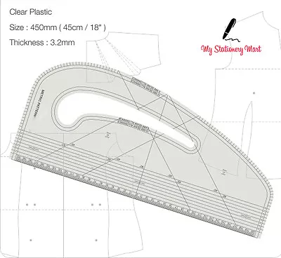 Pattern Maker Fashion Master Ruler Multi Purpose Garment Making Marking Curve • £11.99