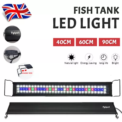 Marine Aquarium LED Light Lighting 40/60/90cm Aqua Fish Tank Full Spectrum Lamp • £18.59