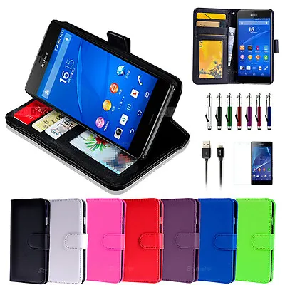 $7.99 • Buy NEW Leather ID Wallet Case Cover For Sony Xperia Z3 Z4 Z5 Premium